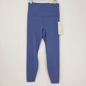 All In Motion High Rise 7/8 Ribbed Legging Blue Womens Size XS Athletic Yoga NEW